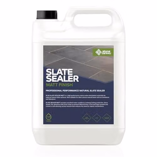 StoneCare4U Slate Sealer Matt Finish, 5 l, Transparent Waterproof Exterior Natural Stone Sealant for Slate, Limestone and Sandstone