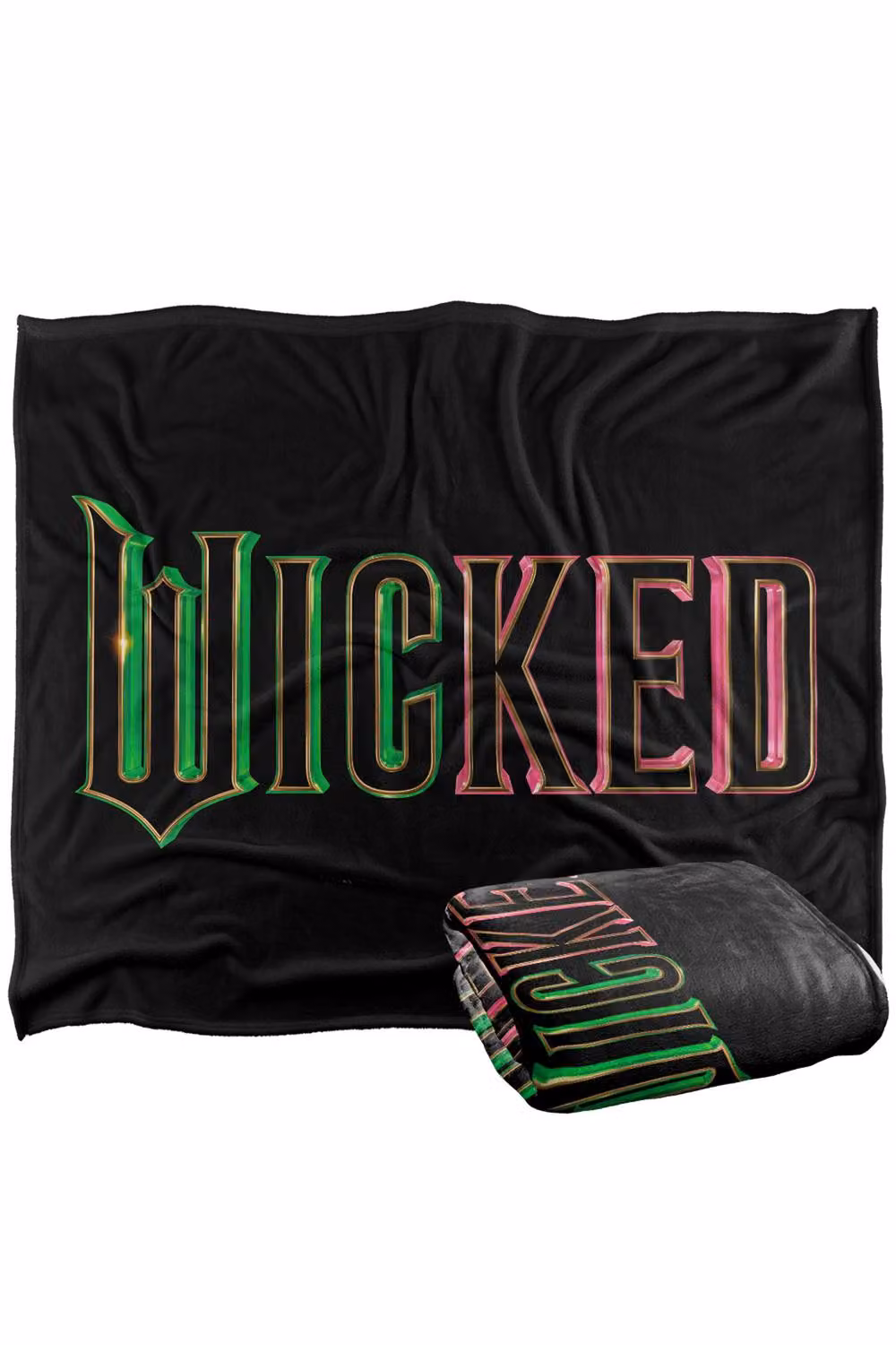 NBCU Wicked Movie Logo Silky Touch Super Soft Fleece Throw Blanket, Multicolour, W: 91 cm, D: 147 cm – 2