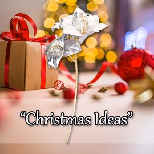 VFM e-Store Silver Amaryllis Christmas Floral Spray Decoration, W: 22 cm, H: 56 cm – 4