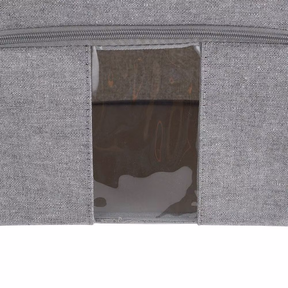 FLAVORA Foldable Fabric Clothes Storage Box, Grey, W: 40 cm, D: 30 cm, H: 20 cm – 2