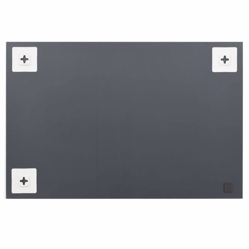 Berkfield Home Modern Rectangular Glass Wall Mirror with LED Lights in Silver – 2
