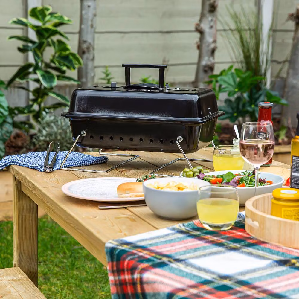 George Foreman Portable Charcoal Tabletop BBQ in Black – 4