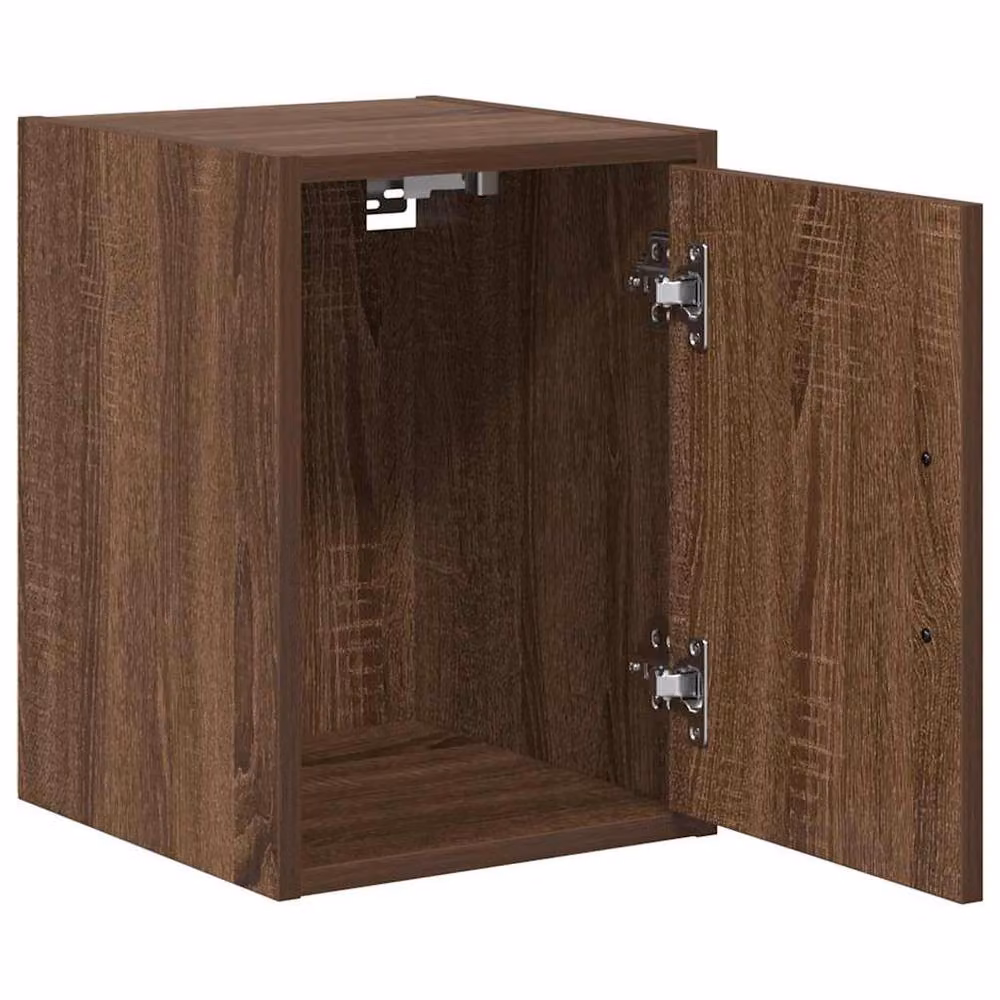 Berkfield Home Durable Wall Mounted Garage Cabinets, 2 Piece Set, Brown Oak – 4