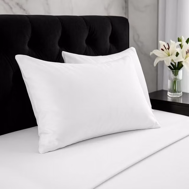 Home Sweet Home UK White Microfibre Pillowcase Set of 2 with Envelope Closure, W: 48 cm x L: 74 cm