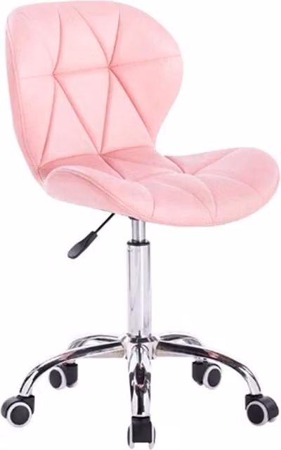 KORVIXA Pink PU Leather Adjustable Vanity and Computer Task Chair – 1