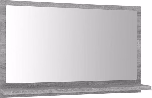 Berkfield Home Grey Sonoma Bathroom Mirror, W: 60 cm, D: 10.5 cm, H: 37 cm