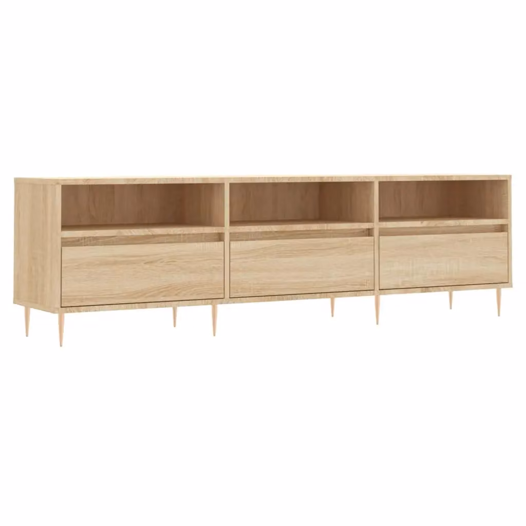 Berkfield Home TV Cabinet in Sonoma Oak Brown, W: 150 cm, D: 30 cm, H: 44.5 cm – 2
