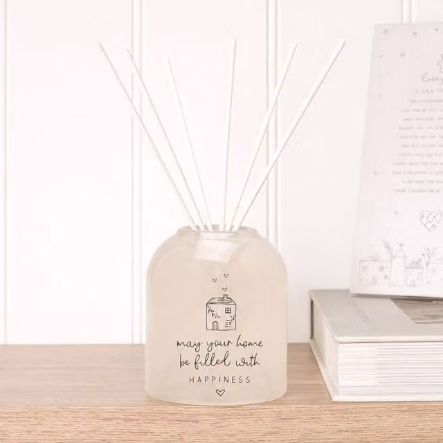 Moments Happy Home Reed Diffuser, 200ml, Clear Glass