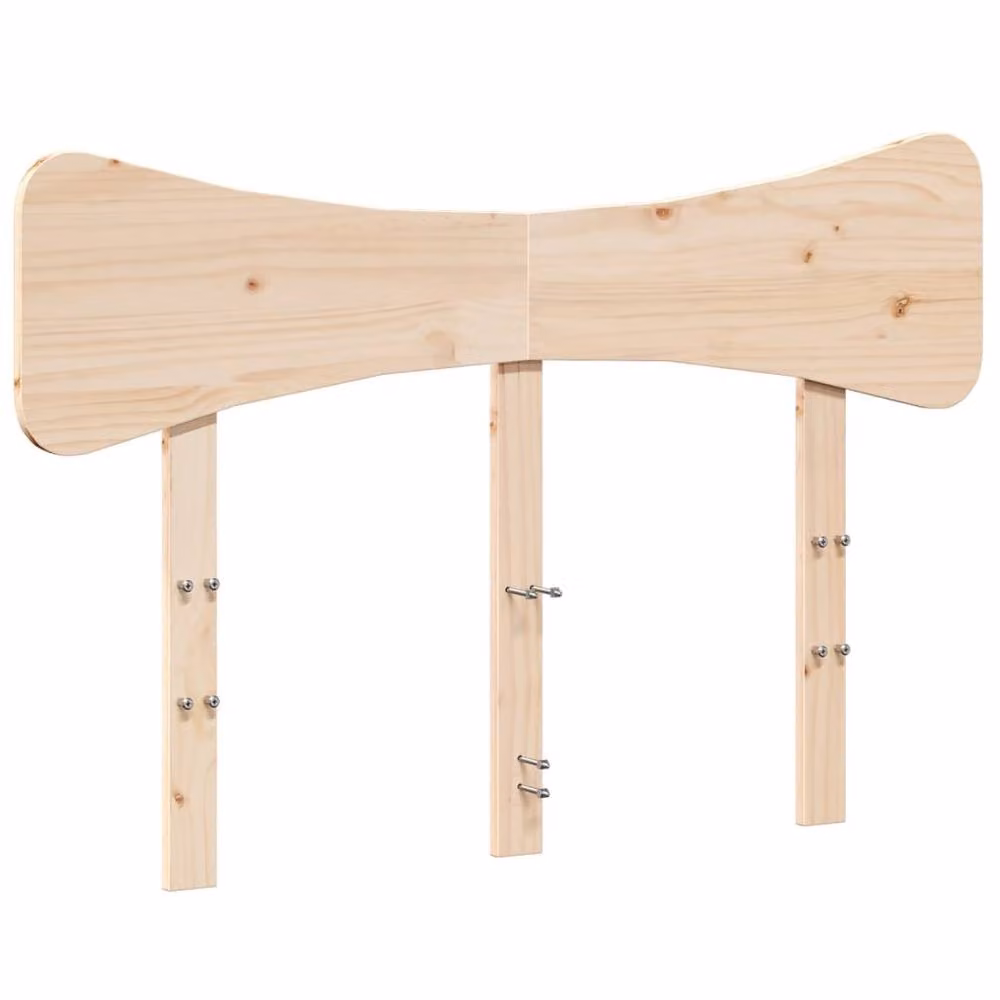 Berkfield Home Scandinavian Solid Wood Pine Headboard in Beige, Width: 120 cm – 3