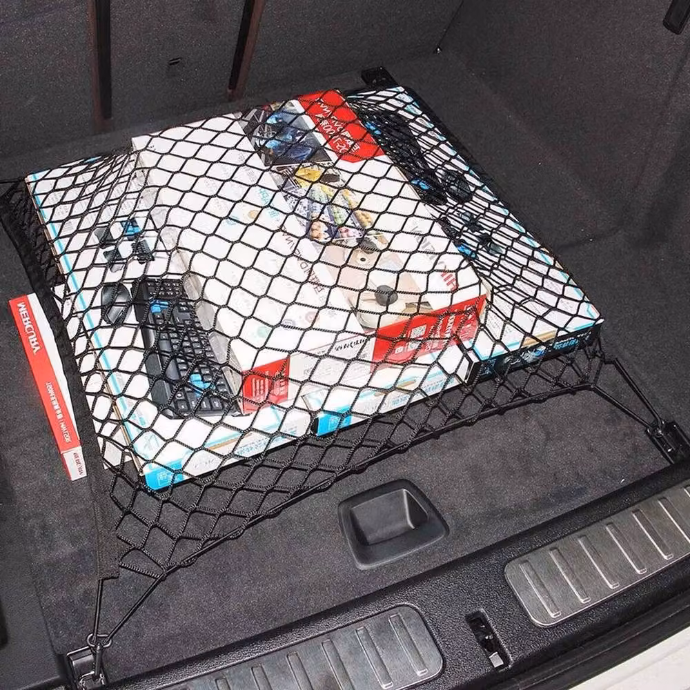 FLAVORA 2 Large Elastic Car Boot Mesh Net Cargo Storage Net in Black – 3