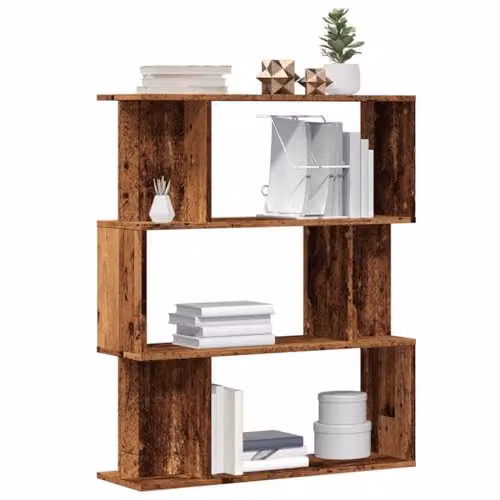vidaXL Book Cabinet in Old Wood Brown, Engineered Wood, W/D/H: 80 x 24 x 96 cm – 4