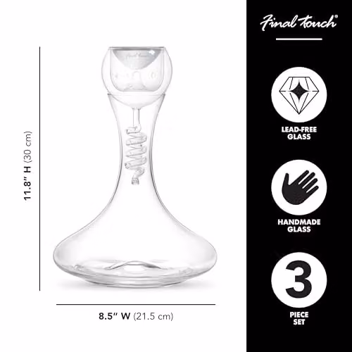 Final Touch Twister Glass Aerator and Decanter Set in Transparent – 4