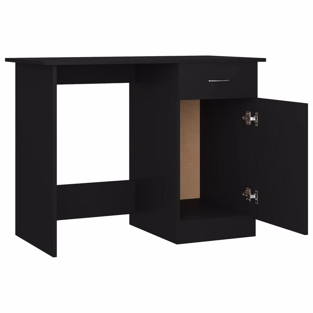 Berkfield Home Modern Black Writing Desk in MDF, W/D/H: 100 x 50 x 76 cm – 4
