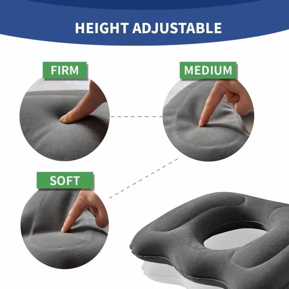 Kelvenix Large Inflatable Medical Donut Cushion Seat in Light Grey, W: 100 cm, L: 190 cm – 3