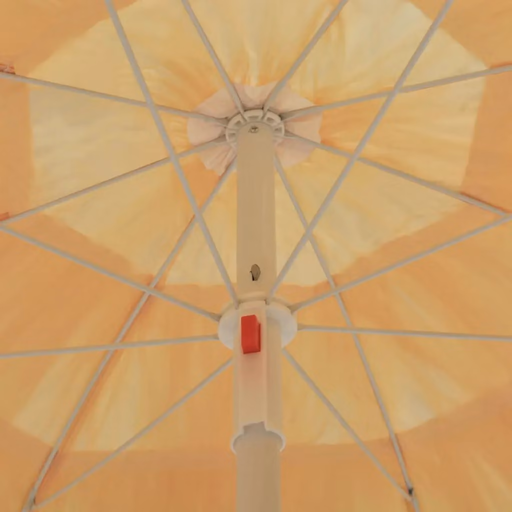 Berkfield Home Hawaii Style Beach Umbrella in Brown with Polyester and Steel Construction, Diameter: 180 cm – 2
