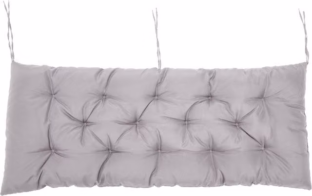 Livingandhome Non-Slip Rectangular Outdoor Bench Cushion and Patio Seat Pad in Grey Polyester