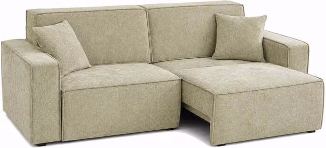 Furnishings For Less UK Huxley Green 3 Seater Electric Fabric Sofa Bed with Power Extension and Scatter Cushions, W/D/H: 235 x 85 x 108 cm