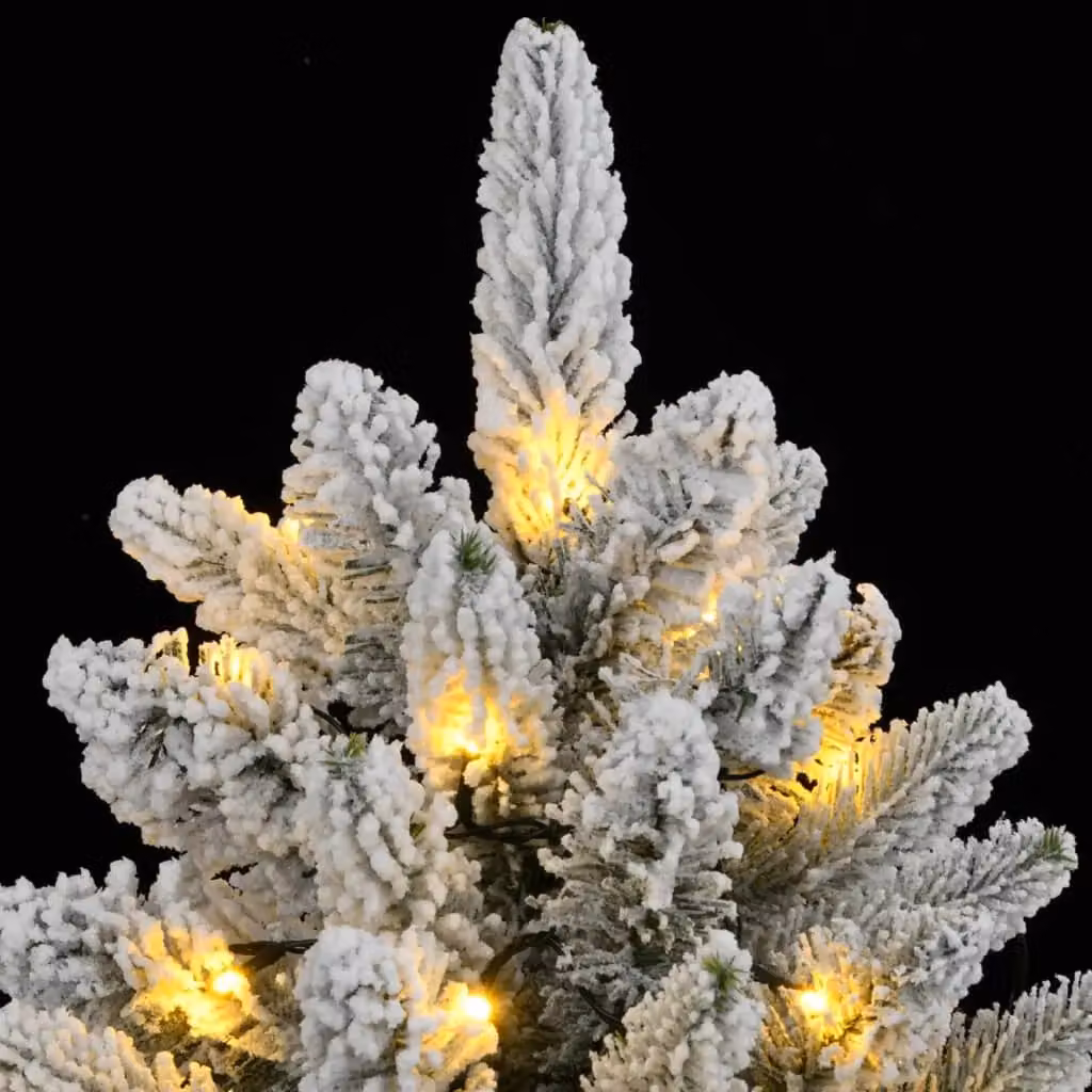 Berkfield Home Flocked Green Artificial Christmas Tree with 300 LEDs, Height: 240 cm – 4