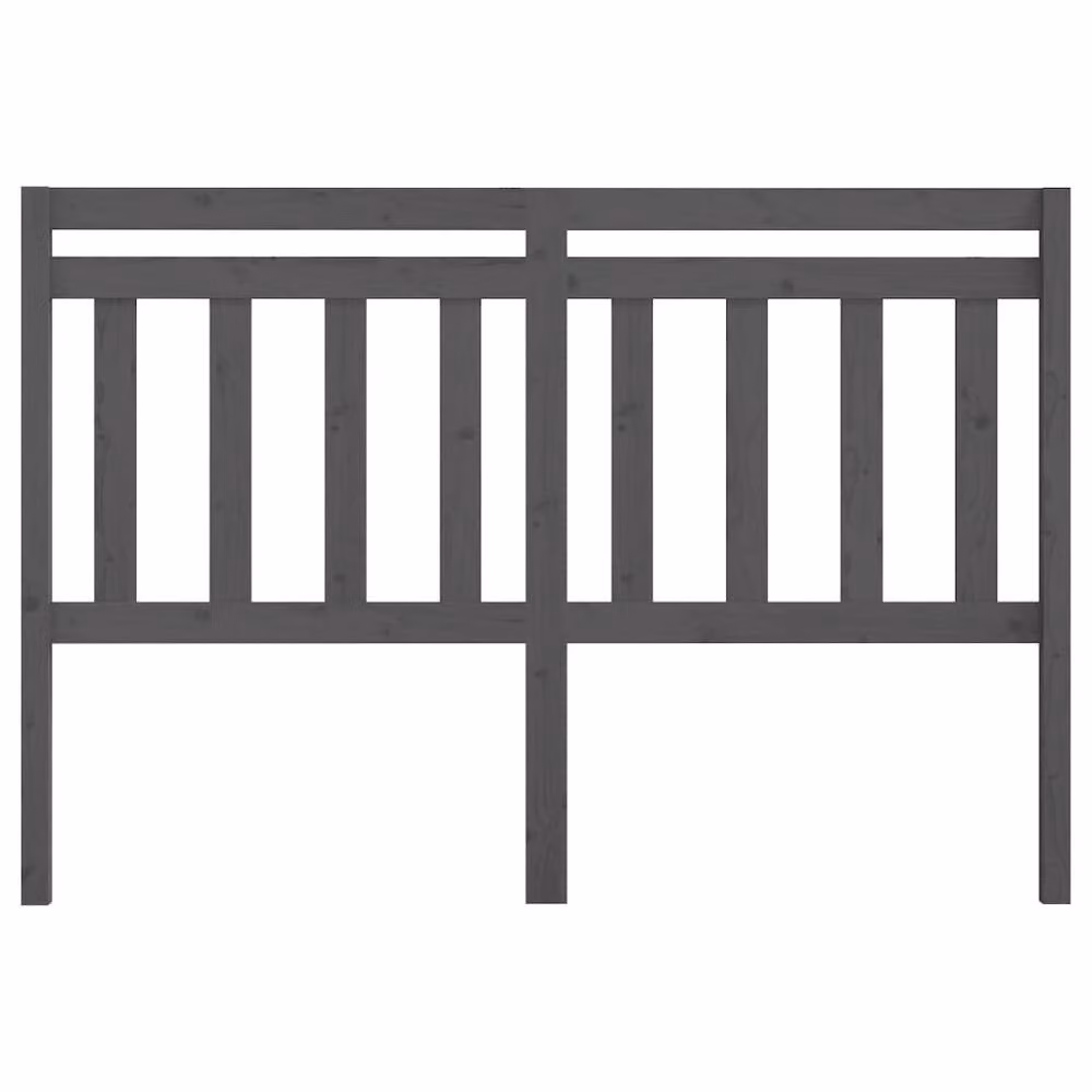 Berkfield Home Grey Rustic Solid Pine Wood Bed Headboard W: 146 cm, D: 4 cm, H: 100 cm – 3