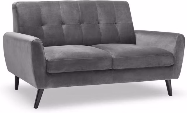 Cheshire Monza 2 Seater Modern Upholstered Sofa in Dark Grey Velvet – 1