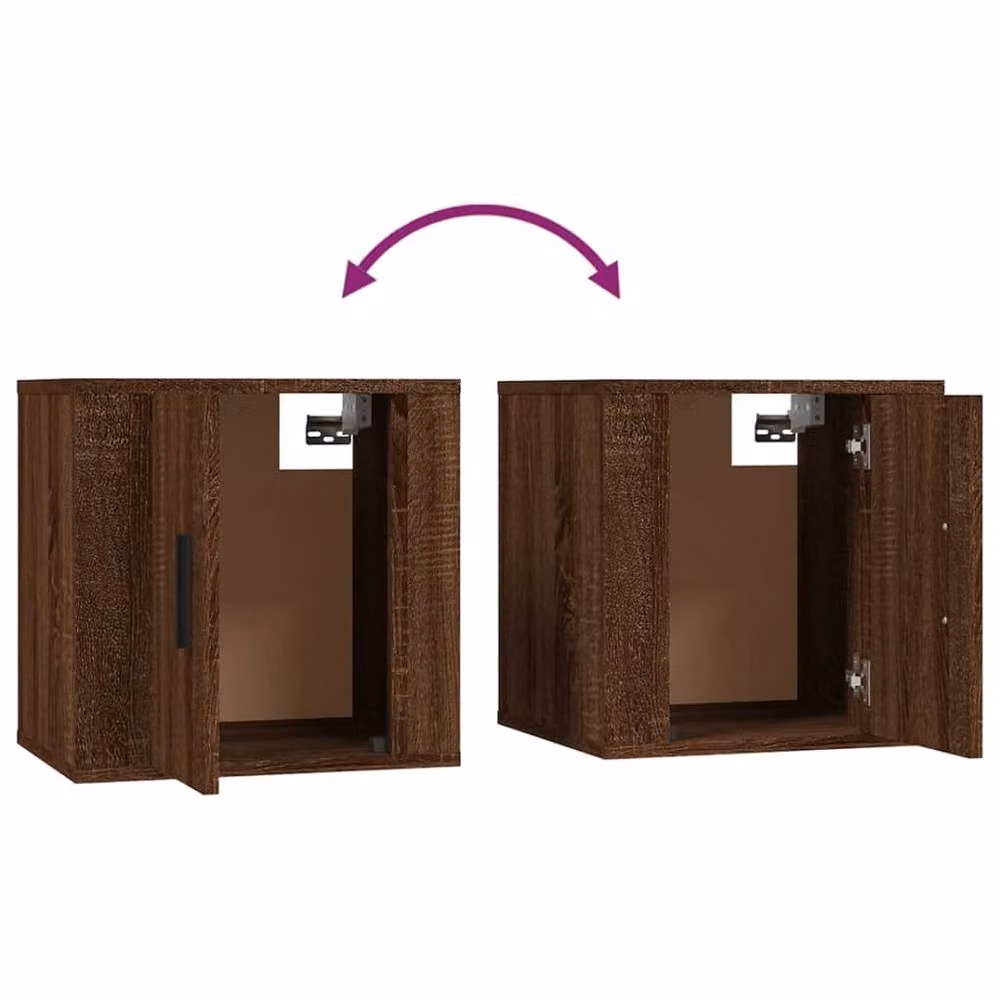 Berkfield Home Wall Mounted TV Cabinet in Brown Oak, W: 40 cm, D: 34.5 cm, H: 5 cm – 5