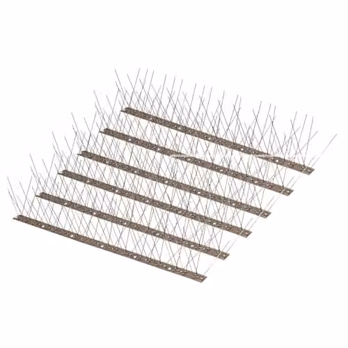 mysmartbuy 6 x Stainless Steel Bird Deterrent Spikes in Silver, H10.5 x W50 x D2.7 cm