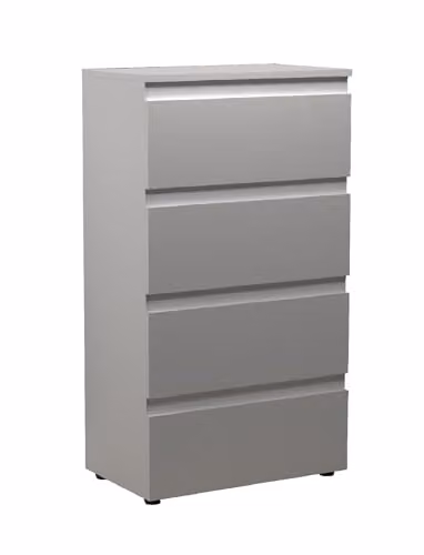 spot on dealz 4 Drawer Chest of Drawers in White Glossy Finish with Display Shelf – 1