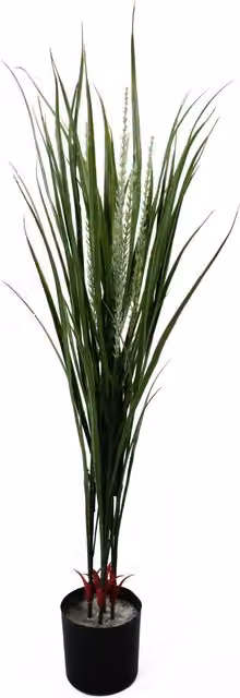 Green UV Resistant Artificial Grass Plant in a Tabletop Pot
