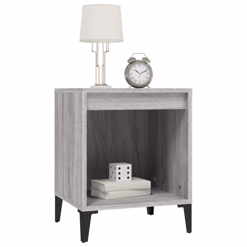 Berkfield Home Set of 2 Bedside Cabinets in Grey Sonoma, W/D/H: 40 x 35 x 50 cm – 3