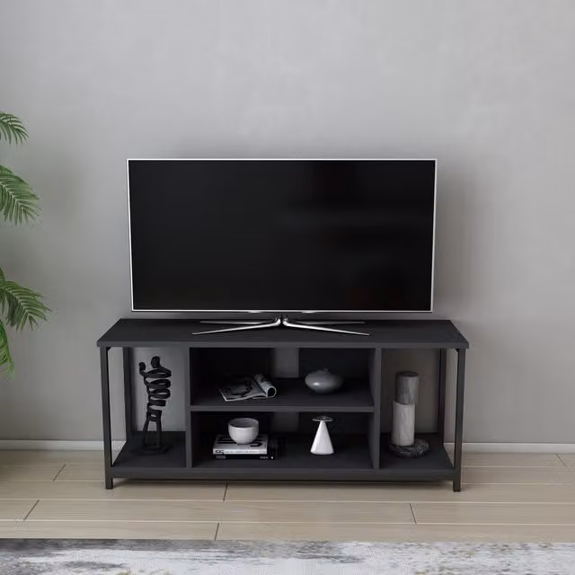 Rinaldo Modern TV Unit in Anthracite and Black