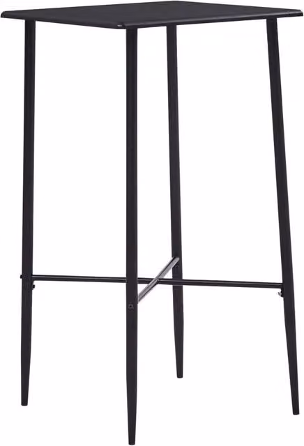 Berkfield Home Modern Black Bar Table W/D/H: 60 x 60 x 111 cm – 1