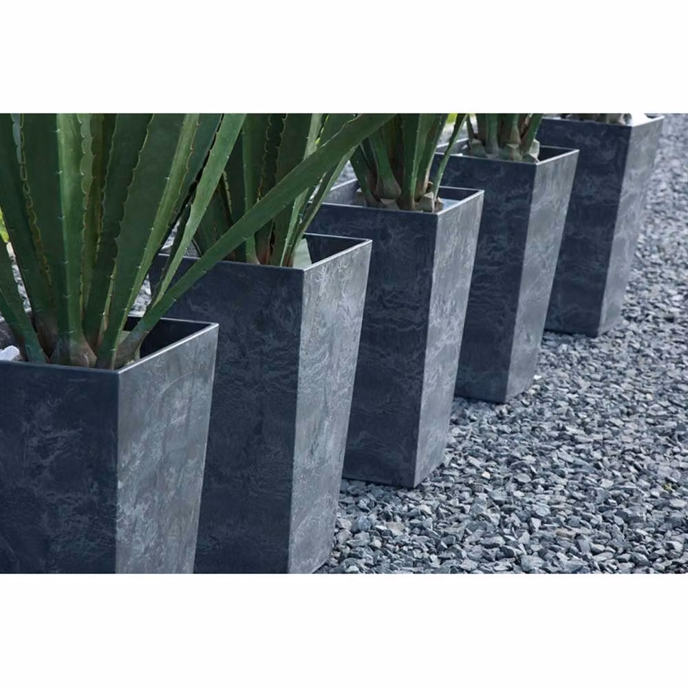 Artstone Ella Vase by Lemon Pavilion Furniture and Decor, Black, W: 35 cm, D: 35 cm, H: 70 cm – 5