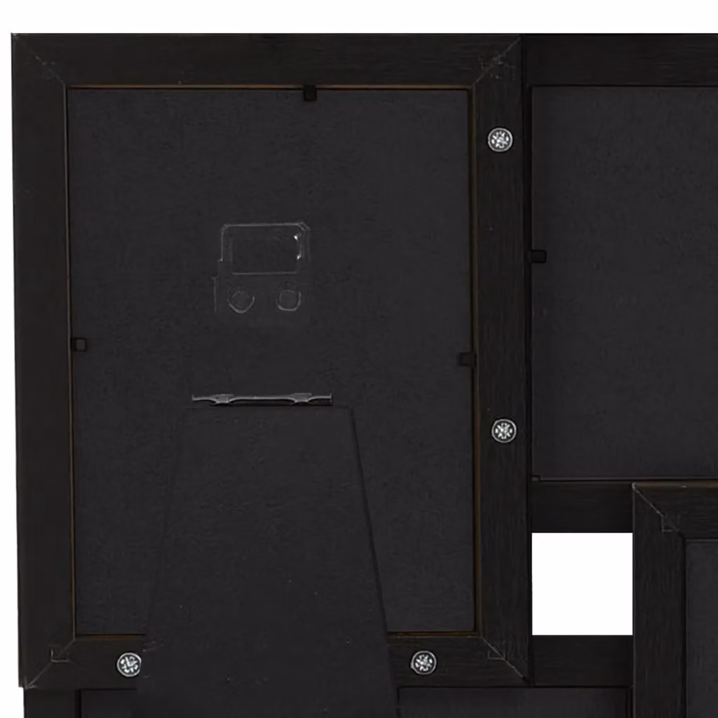 Berkfield Home Modern Collage Photo Frame in Black, fits 4 x 13 x 18 cm Pictures – 4