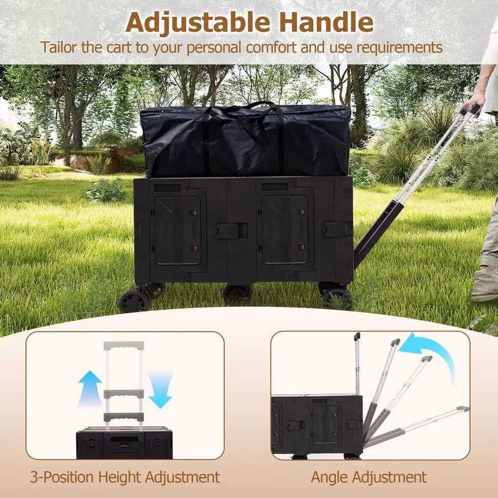 EONLION Collapsible Wagon Cart in Black – 5