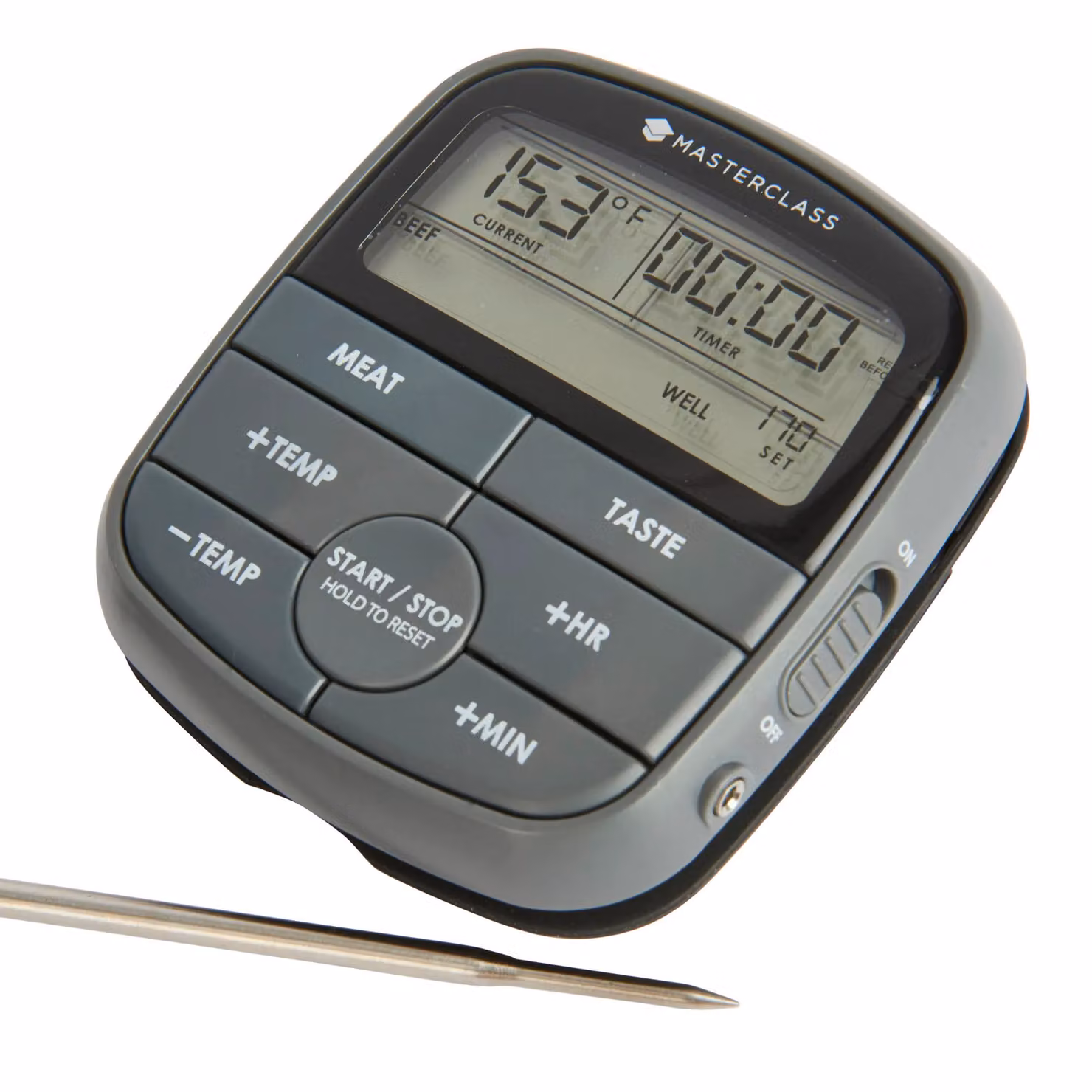 MasterClass Cooks Timer and Thermometer in Grey – 7