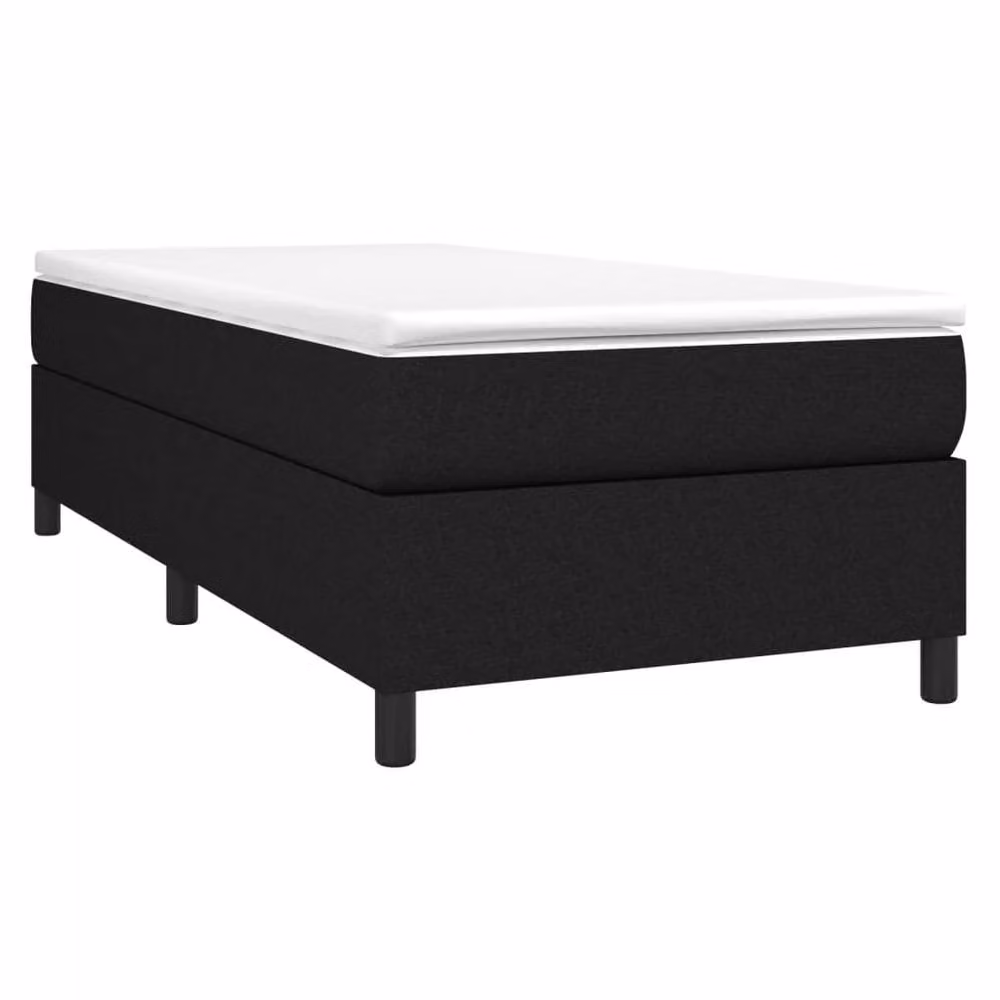 Berkfield Home Upholstered Fabric Bed Frame, Black, Single, 90 x 200 cm – 3