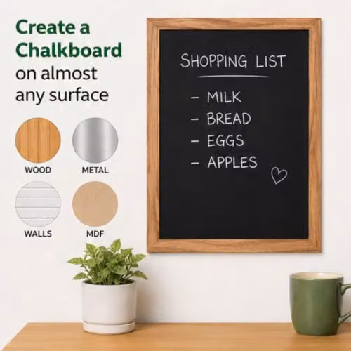 Rustins Matt Black Water Based Blackboard Paint, 1 l – 4