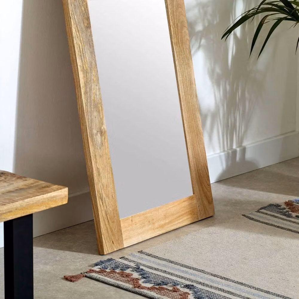 Wyld Haus California Large Rectangular Wall Mirror in Brown Solid Mango Wood – 3