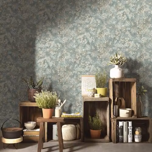 Erismann Abode Play of Light Blossom Sage Green Floral and Botanical Wallpaper – 2