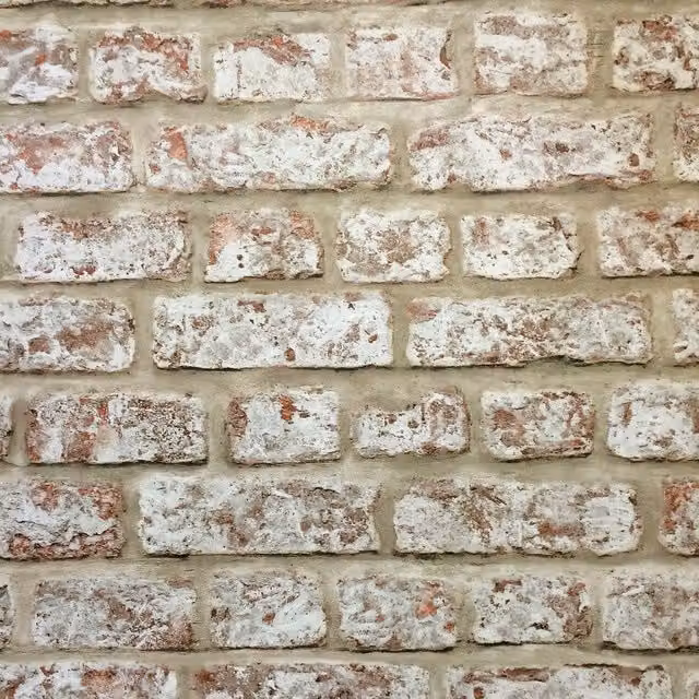 Arthouse Opera Rustic Brick Wallpaper in Grey and White with Realistic Stone Effect