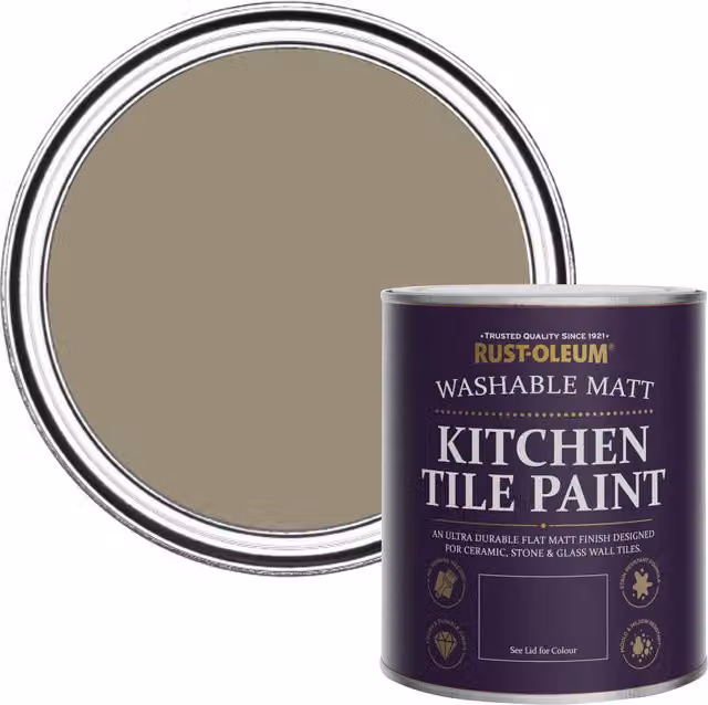Rust-Oleum Kitchen Tile Paint in Café Luxe Brown Matt Finish, 0.75 l – 1