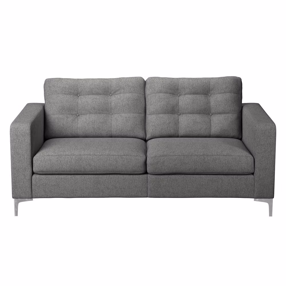 Furnishings For Less UK Smart Hackney Fabric Sofa Suite with 3 Seater and 2 Seater Sofas in Sapphire Blue or Pewter Grey – 2
