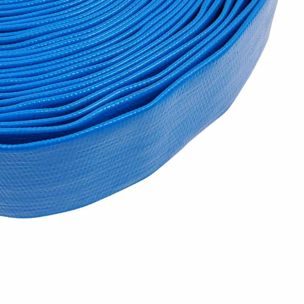 EONLION Blue PVC Layflat Water Discharge Hose for Pumps and Pools, 1.5 inch x 50 ft – 4