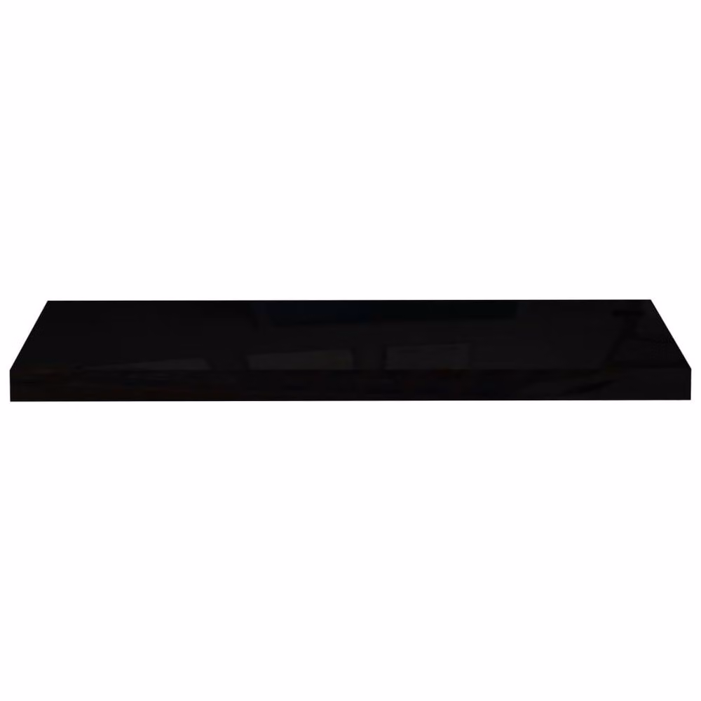 Berkfield Home Durable Floating Wall Shelves, 2 Pack, High Gloss Black, W: 80 cm, D: 23.5 cm, H: 3.8 cm – 4