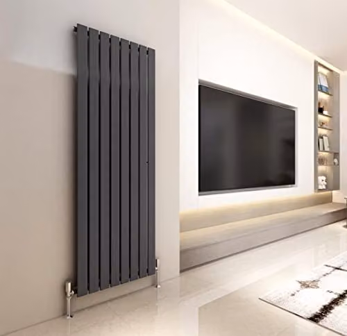 MCC Direct Anthracite Designer Flat Panel Single Central Heating Radiator, H 180 x W 54.4 cm – 1