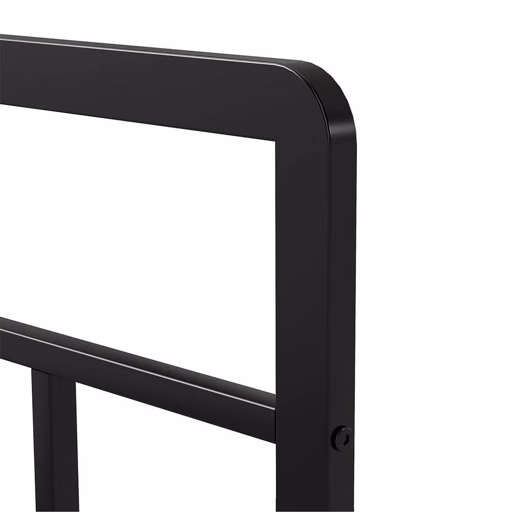 Levede Metal Double Bed Frame with Headboard in Black, W/D/H: 140 x 200 x 135 cm – 10