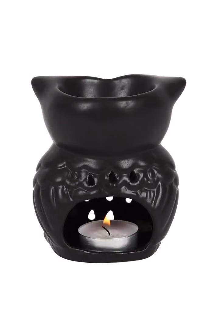 KDMD Black Owl Ceramic Tealight Oil Burner – 2