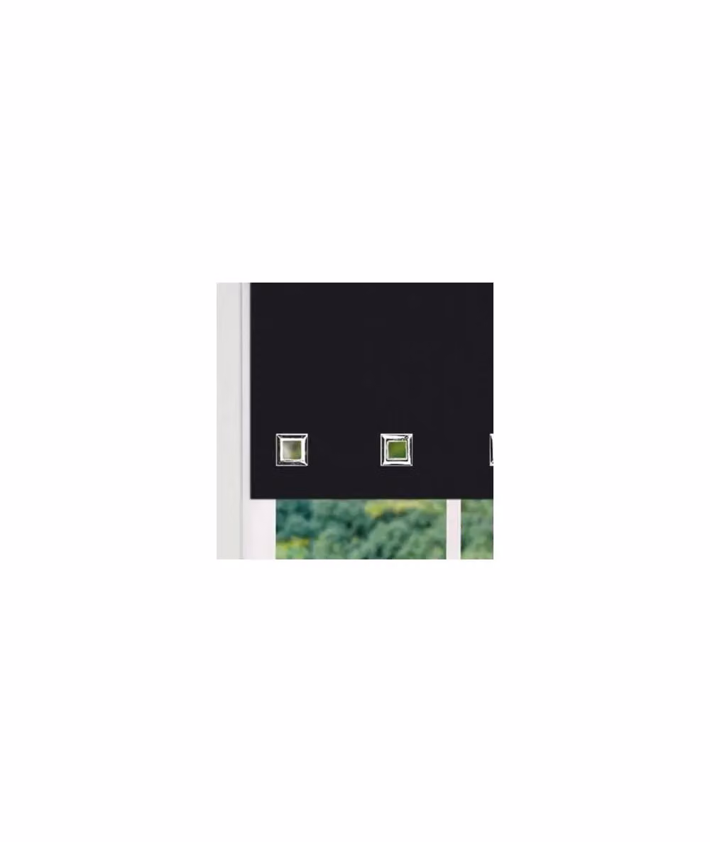 New Edge Blinds Square Eyelet Roller Blind in Black, W: 105 cm, H: 165 cm – 2