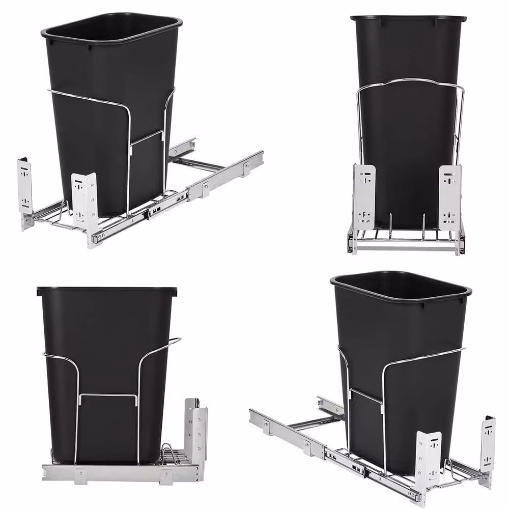 VOGREX Under Cabinet Kitchen Cupboard Bin in Black – 4