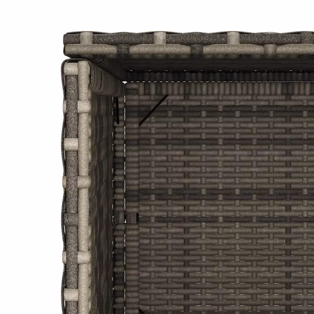 Berkfield Home Grey Poly Rattan Garden Storage Cabinet with Internal Shelves and Drawers W/D/H: 50 x 55 x 115 cm – 3